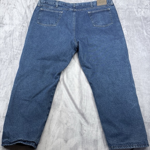 Cabelas Flannel Lined Jeans Men 48x30(46x28) Blue Wash Insulated Warm Workwear - Picture 2 of 12